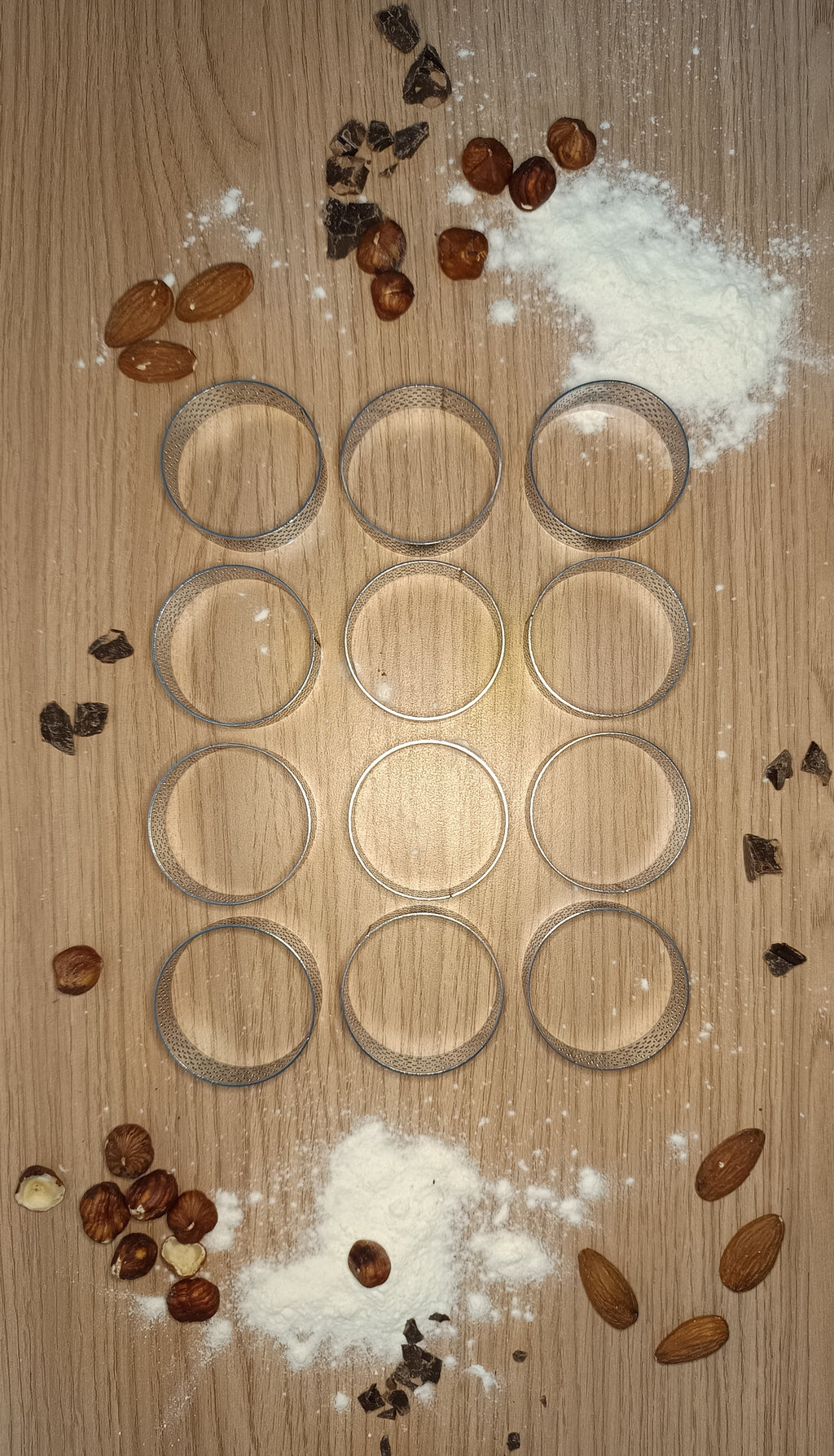 12 Mini cercle à tartelettes
